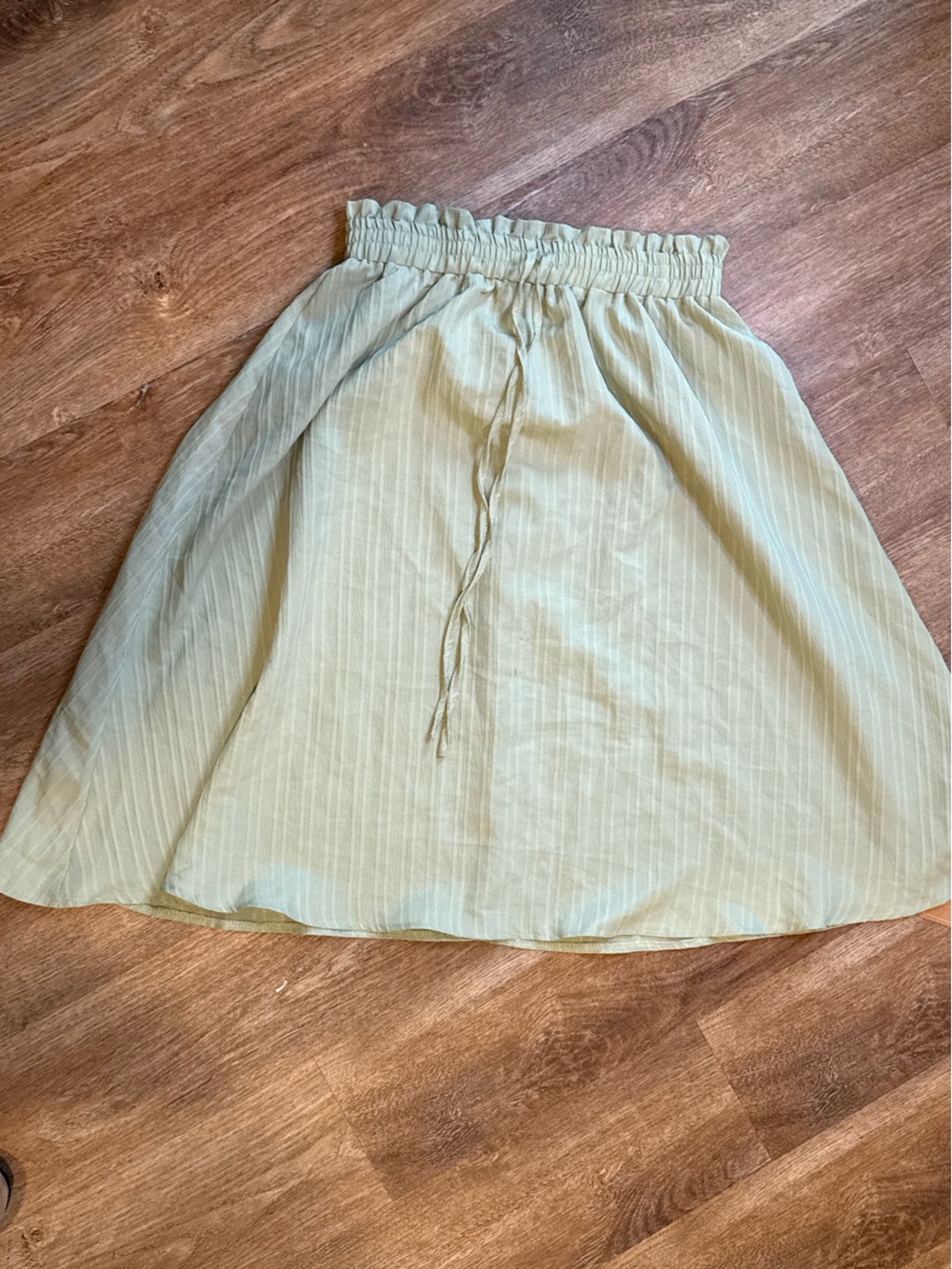 SHEIN Light Sage Circle Skirt with Drawstring Waist